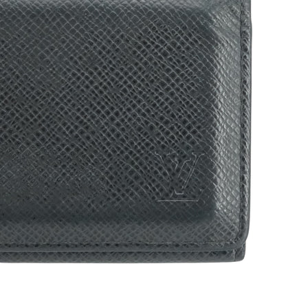 Black Taiga Leather Business Card Holder