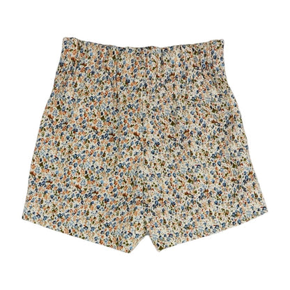 White Floral Shorts