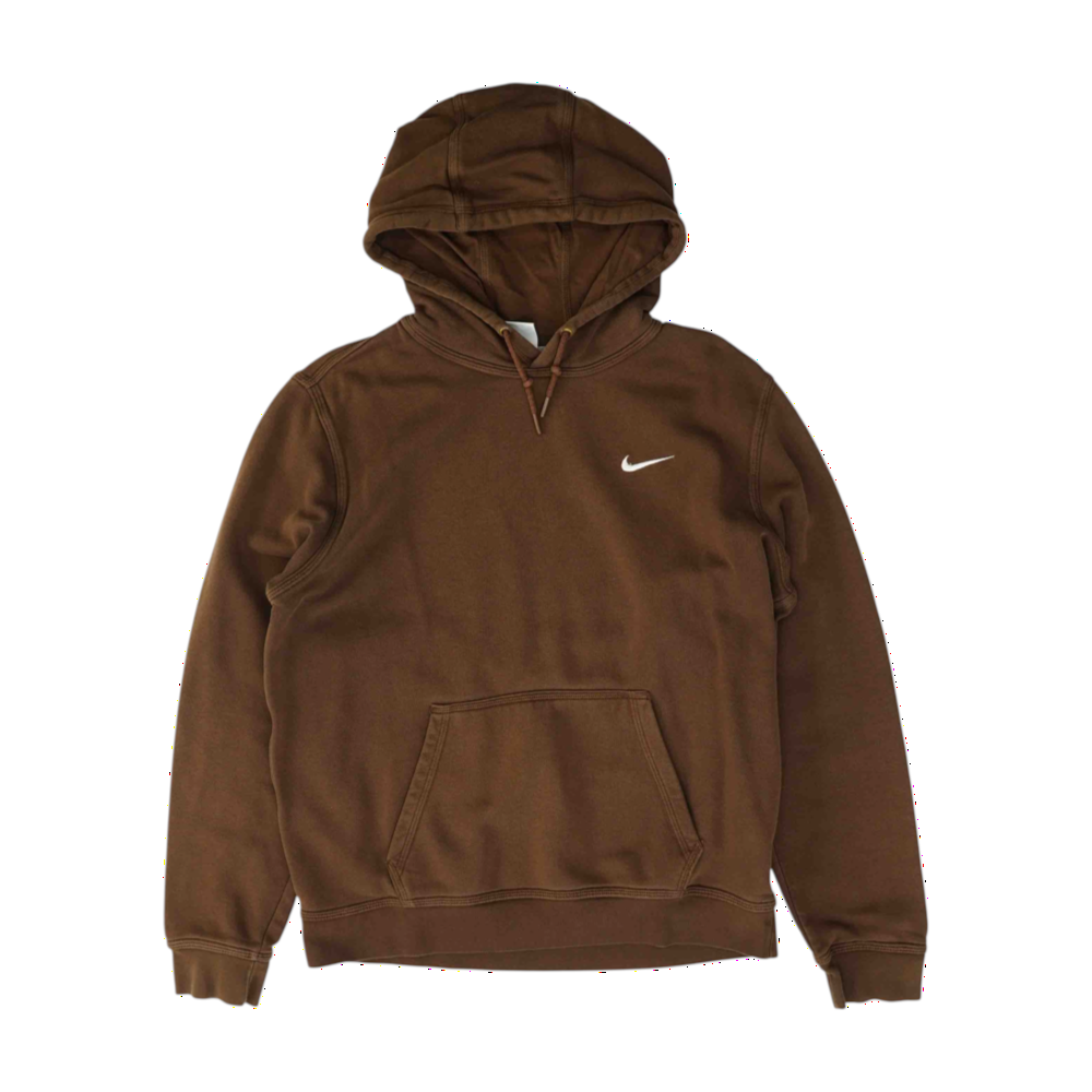 Brown Solid Hoodie Pullover