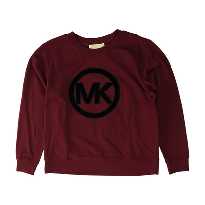 Maroon Solid Sweatshirt Pullover