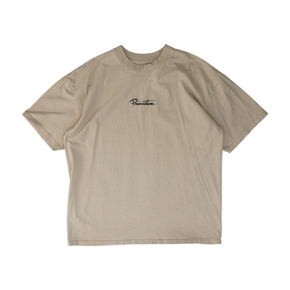 Beige Solid T-Shirt