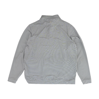 White Striped 1/4 Zip Pullover