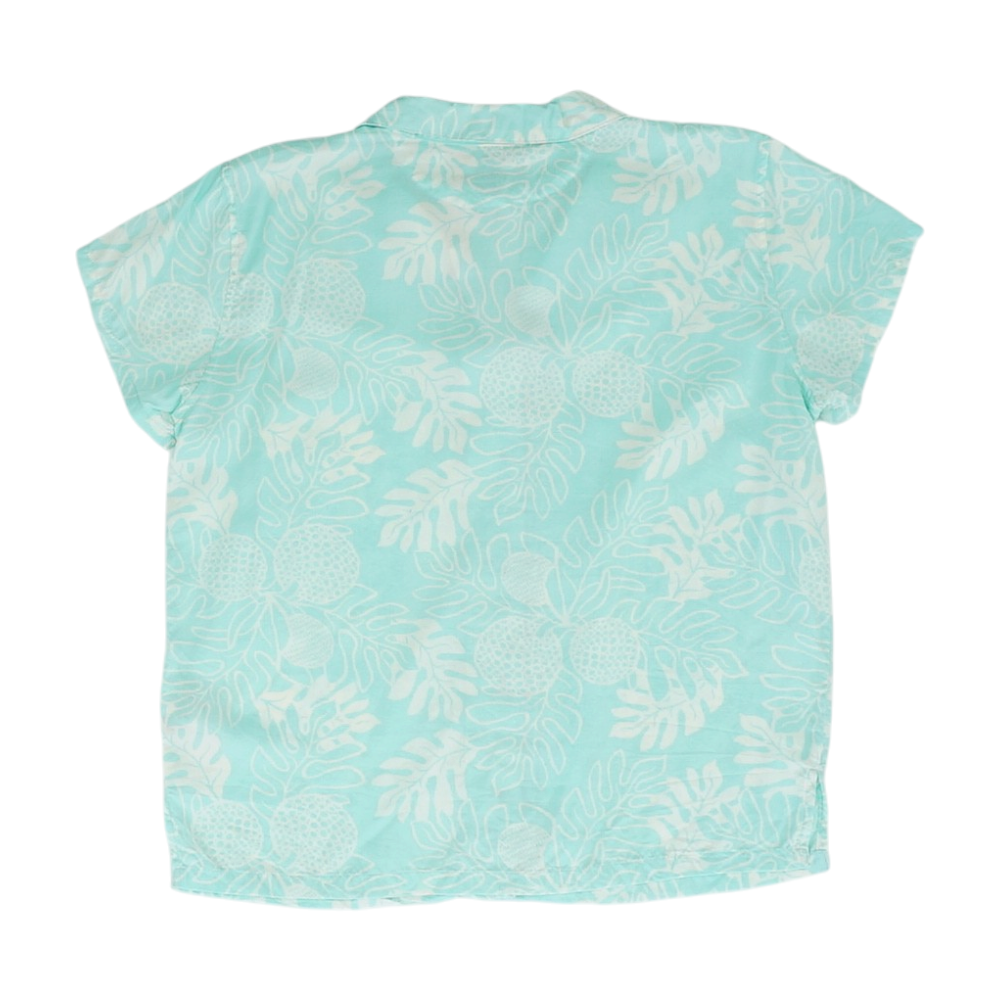 Blue Abstract Button Down