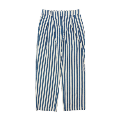 Blue Striped Wide Leg Pants