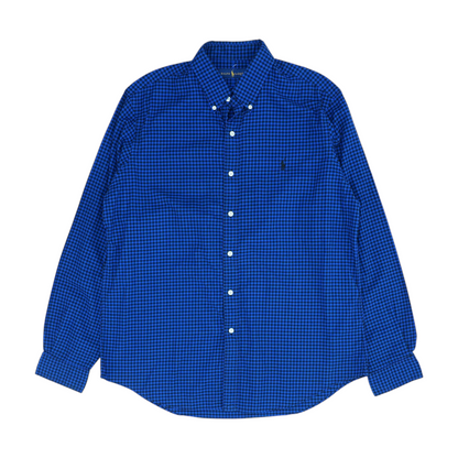 Blue Check Long Sleeve Button Down