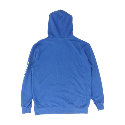 Blue Solid Hoodie Pullover