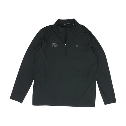 Black Solid 1/4 Zip Pullover