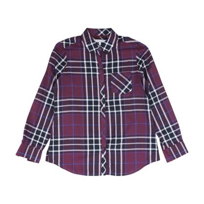 Burgundy Plaid Button Down