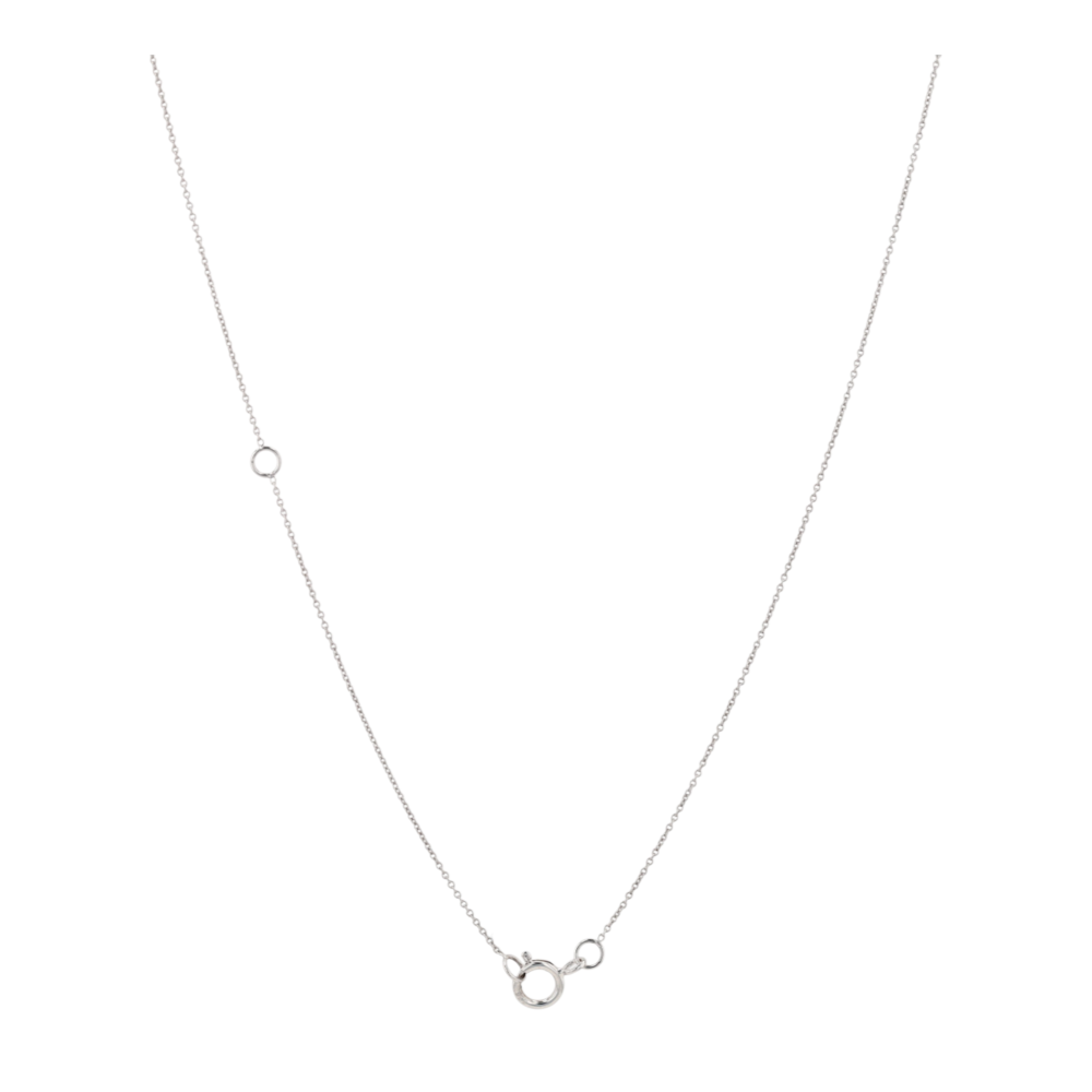 1/5 ctw 14K White Gold Pink Sapphire Station Necklace – Image 2