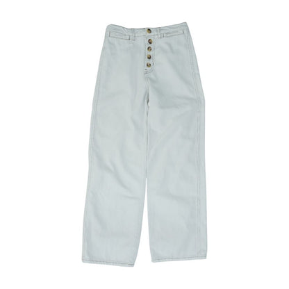 White High Rise Wide Leg Jeans