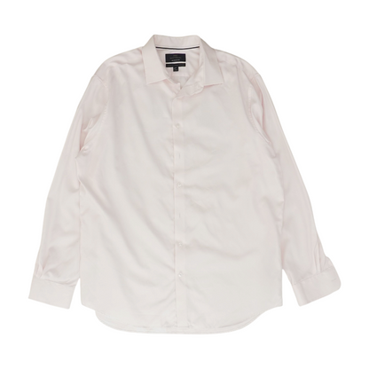 Pink Solid Long Sleeve Button Down