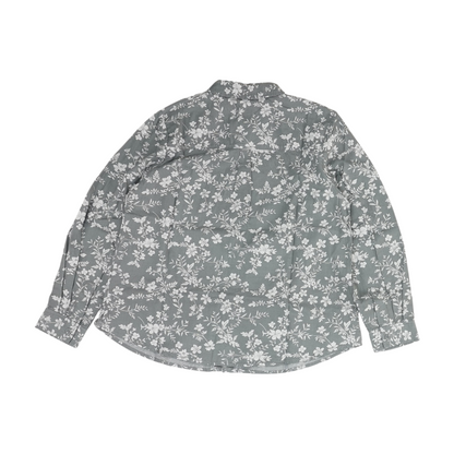 Gray Floral Button Down
