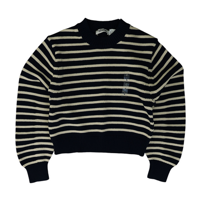 Navy Striped Pullover Sweater