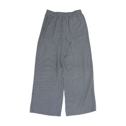 Navy Geometric Wide Leg Pants