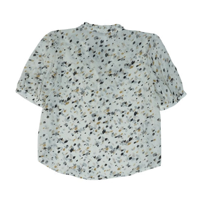 White Animal Print Blouse