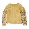 Beige Geometric Sweatshirt Pullover