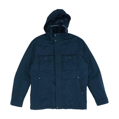 Navy Solid Rain Jacket