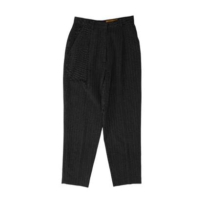 Gray Petite Herringbone Regular Pants