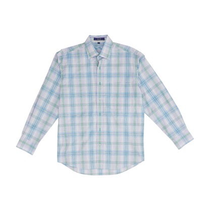Purple Plaid Long Sleeve Button Down