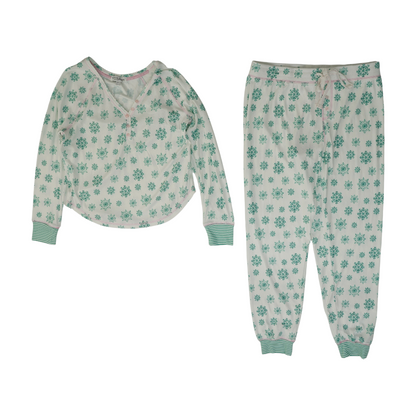 White Graphic Pajama Set