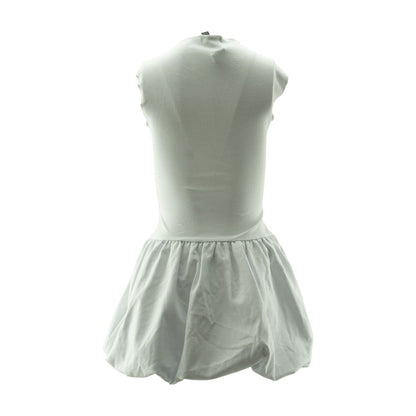 White Solid Mini Dress