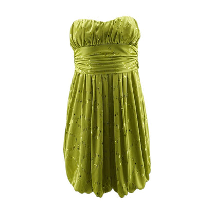 Green Misc Mini Dress