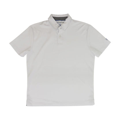 White Solid Short Sleeve Polo