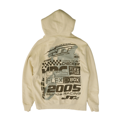 Beige Solid Hoodie Pullover