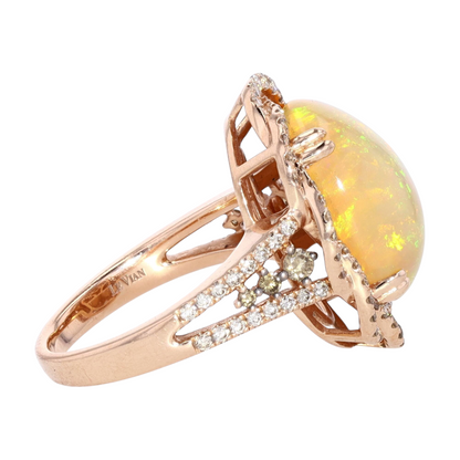 5 3/8 ctw 14K Rose Gold Opal Fashion Ring