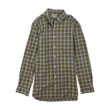Gray Tall Plaid Long Sleeve Button Down