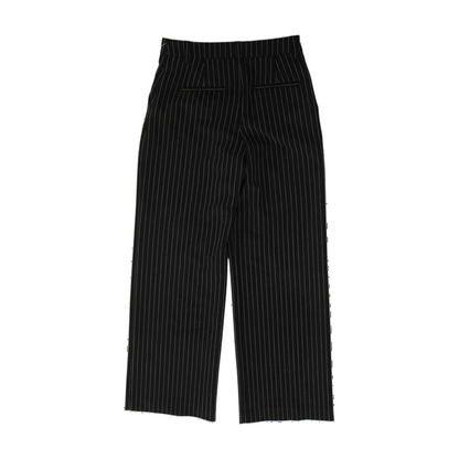 Black Striped Wide Leg Pants