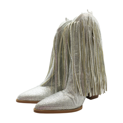 Silver Western Boots