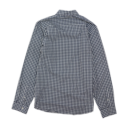 Navy Check Long Sleeve Button Down