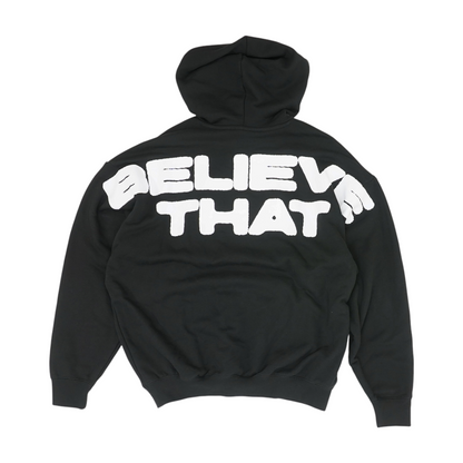 Black Graphic Hoodie Pullover