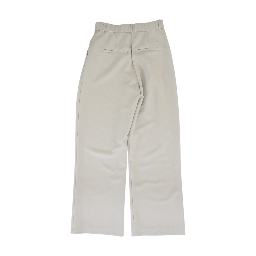 Beige Wide Leg Pants