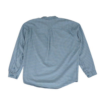 Blue Plaid Long Sleeve Button Down