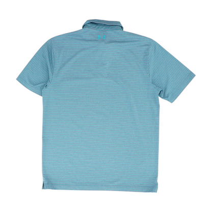 Blue Striped Short Sleeve Polo