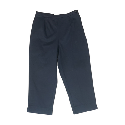 Navy Solid Chino Capris