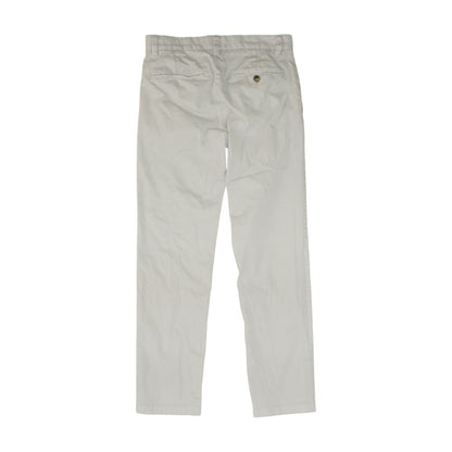 White Solid Chino Pants