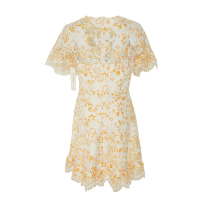 Sora Sunset Embroidered Lace Mini Dress
