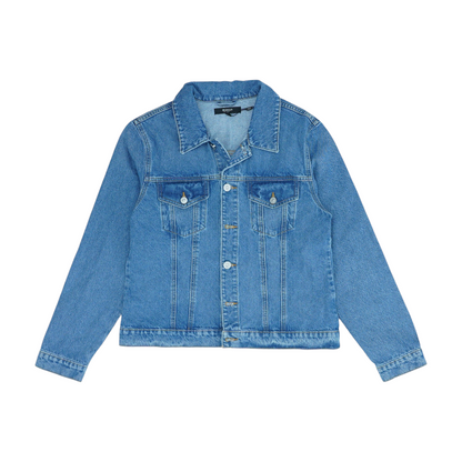 Blue Plus Solid Denim Jacket