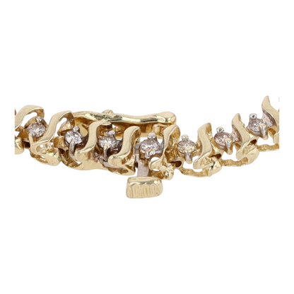 9/10 ctw 14K Yellow Gold Diamond Tennis Bracelet