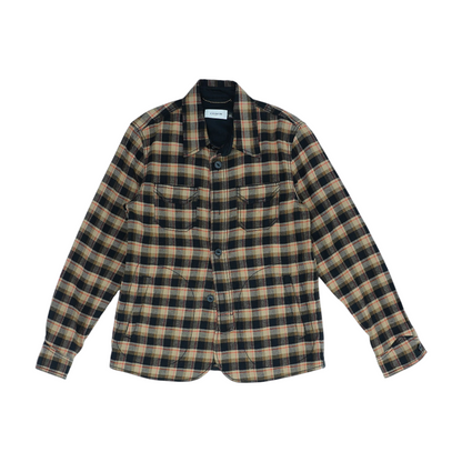Tan Plaid Flannel Button Down