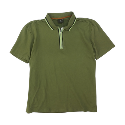Green Solid Short Sleeve Polo