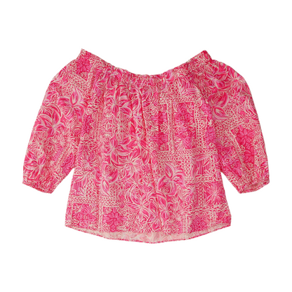 Pink Floral Blouse