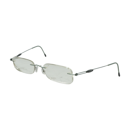 Silver M7374 Rectangle Prescription Eyewear