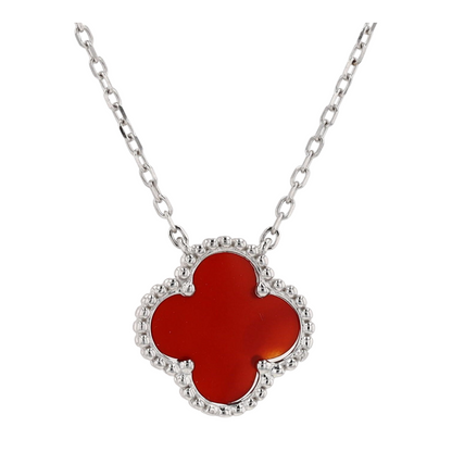 Sterling Silver Carnelian Pendant Necklace