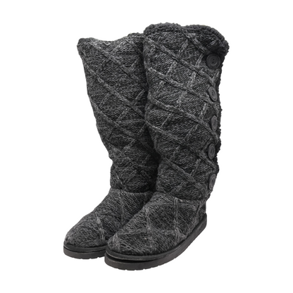 Gray Knee-High Boots