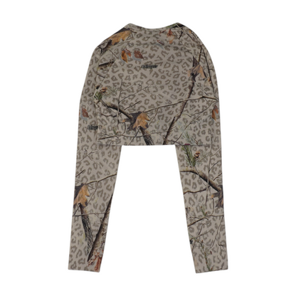 Gray Animal Print Active T-Shirt
