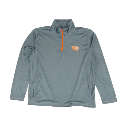 Gray Oregon State Beavers Solid 1/4 Zip Pullover
